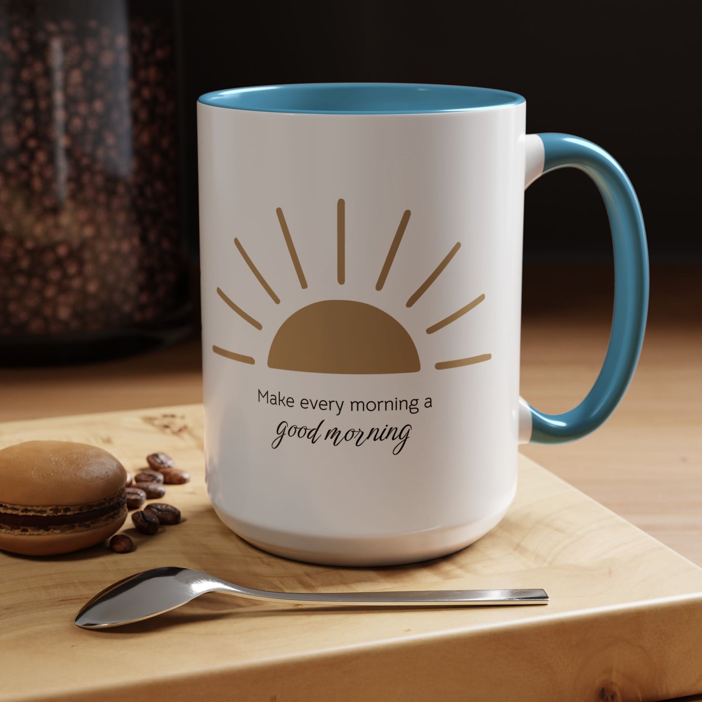Make every morning a good morning ☀️ - Accent Coffee Mug (11, 15 oz) - Double sided design