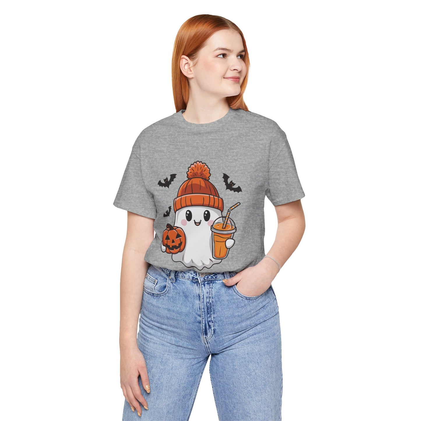 Exclusive Halloween Cute Pumpkin Spice Ghost - Sweatshirt - Fun colors 🧡🩶🩷
