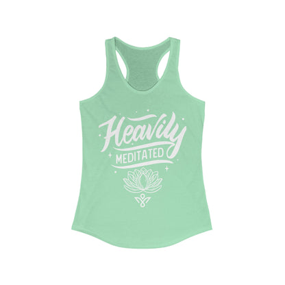 Heavily Meditated - Women Racerback Tank Top