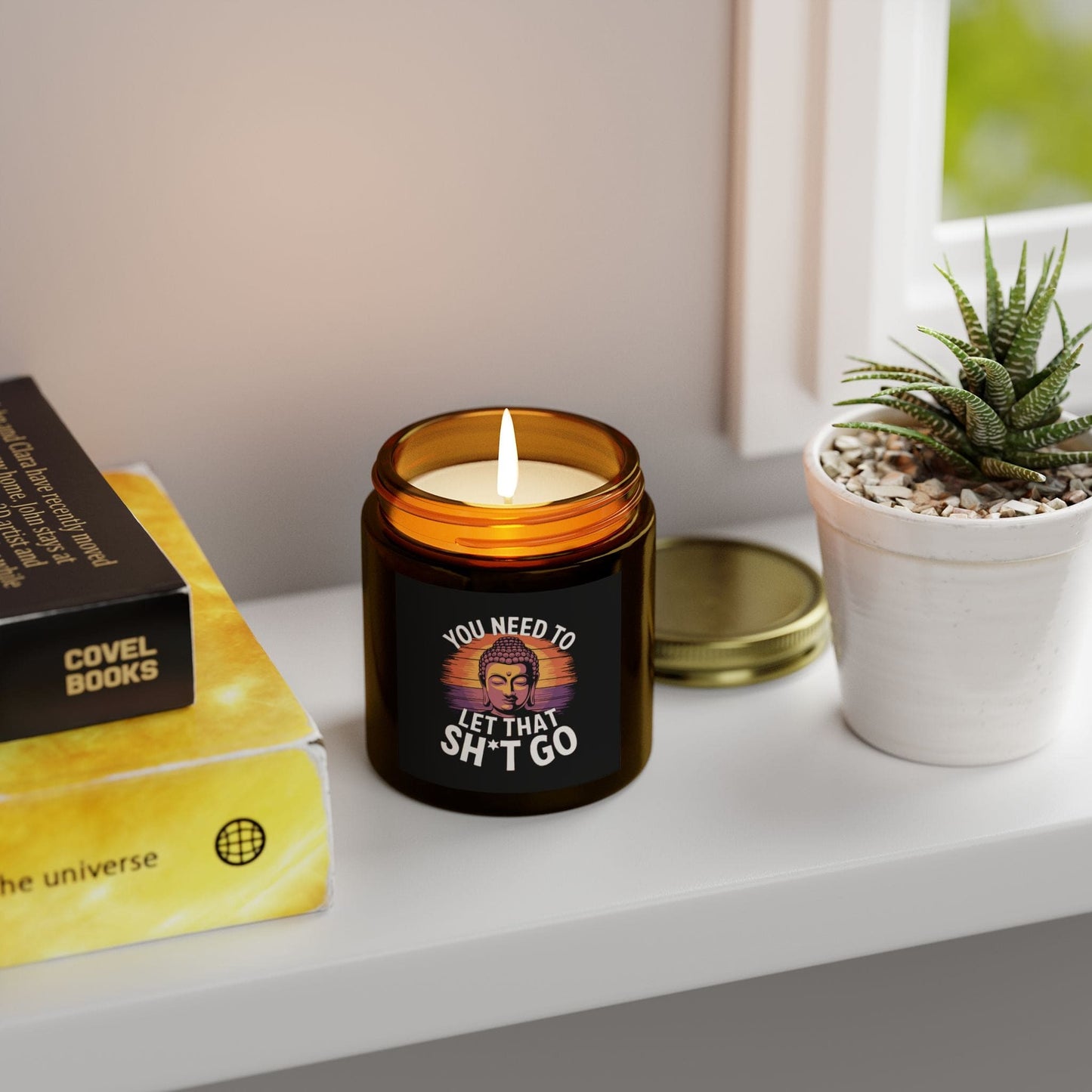You need to let that sh*t go - Natural & Non Toxic 🌱 Scented Candles, Coconut Apricot Wax (4oz, 9oz)