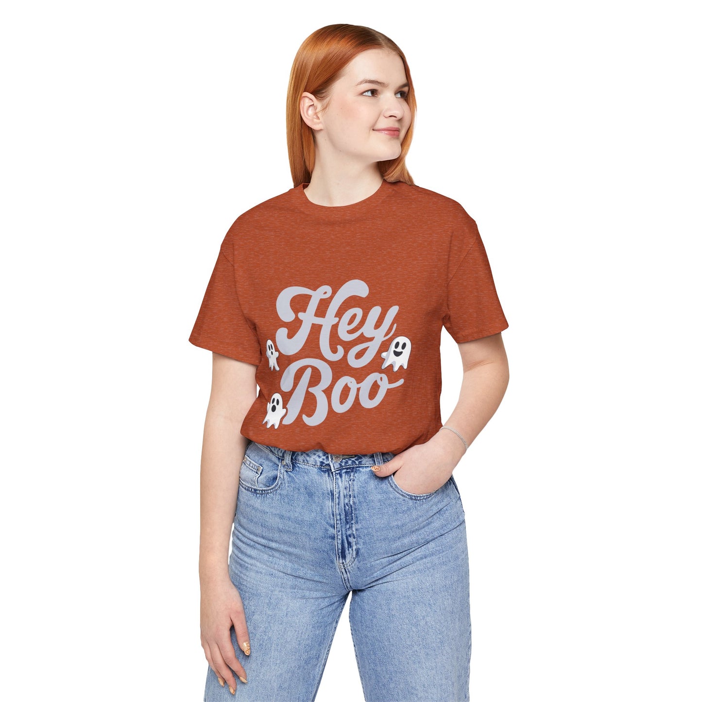 Exclusive Halloween Hey Boo - T-Shirt - Fun colors 🧡🩶🩷