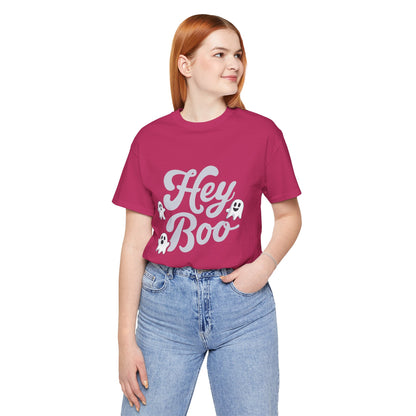 Exclusive Halloween Hey Boo - T-Shirt - Fun colors 🧡🩶🩷
