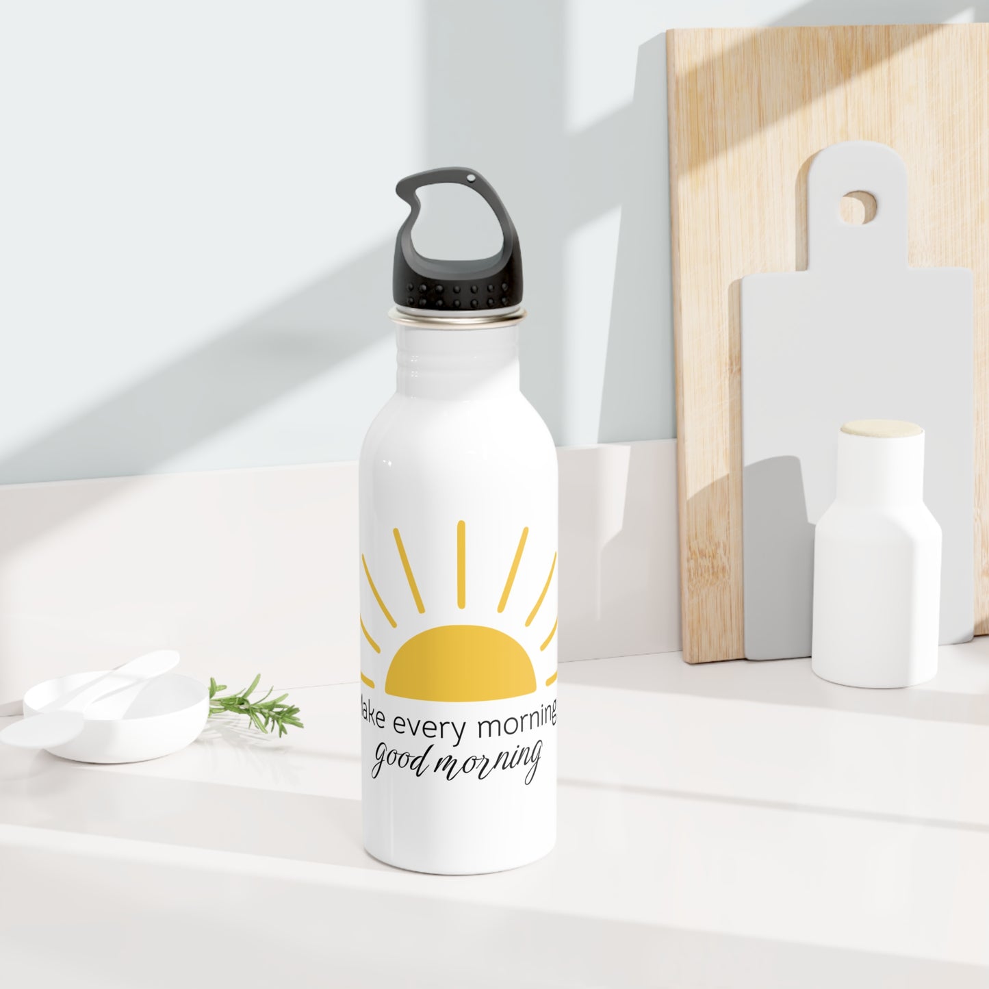 Make every morning a Good Morning - Stainless Steel Water Bottle 20oz