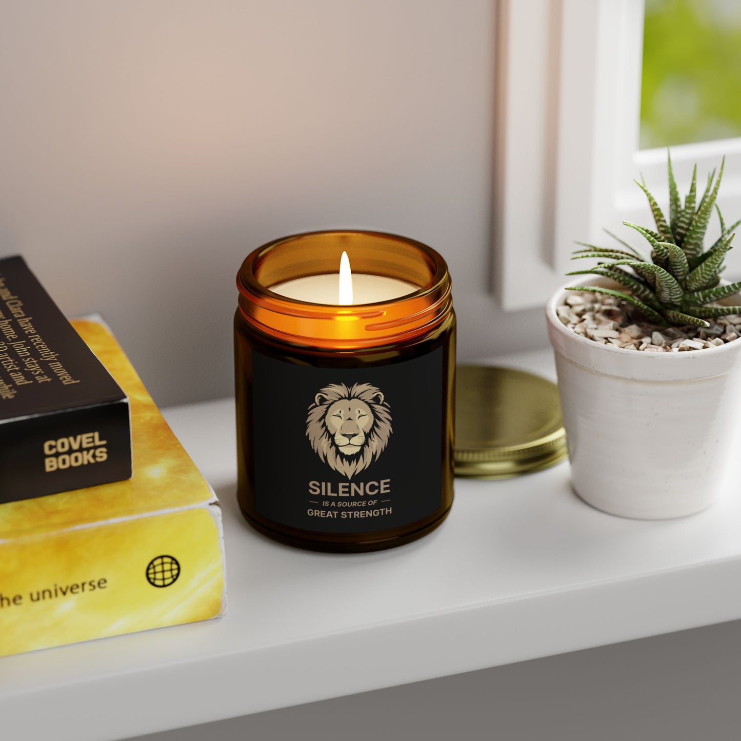 Silence is a great source of strength - Natural & Non Toxic 🌱 - Scented Candle Coconut Apricot Wax
