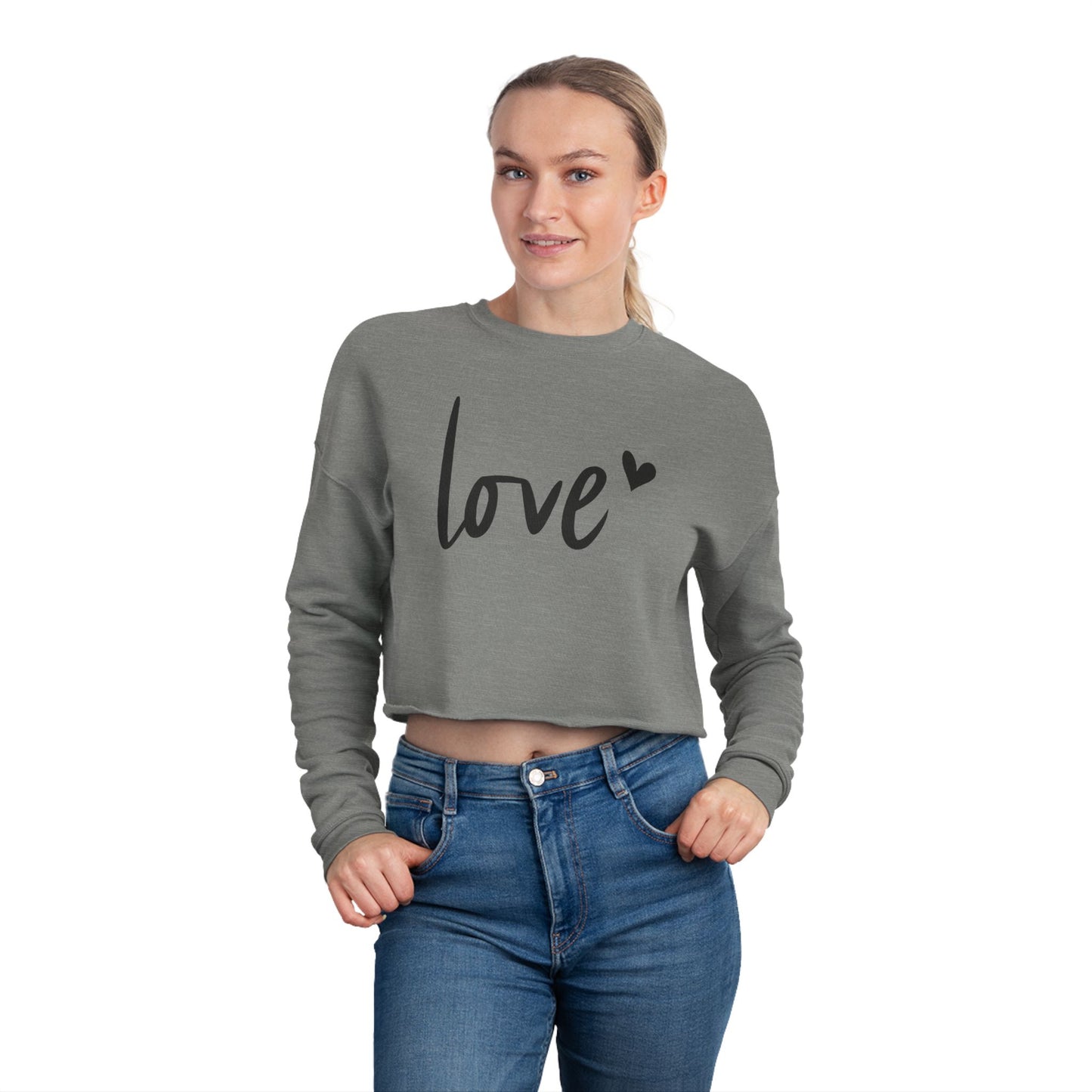 Love - Valentine's Day Women's Cropped Sweatshirt - Limited Edition