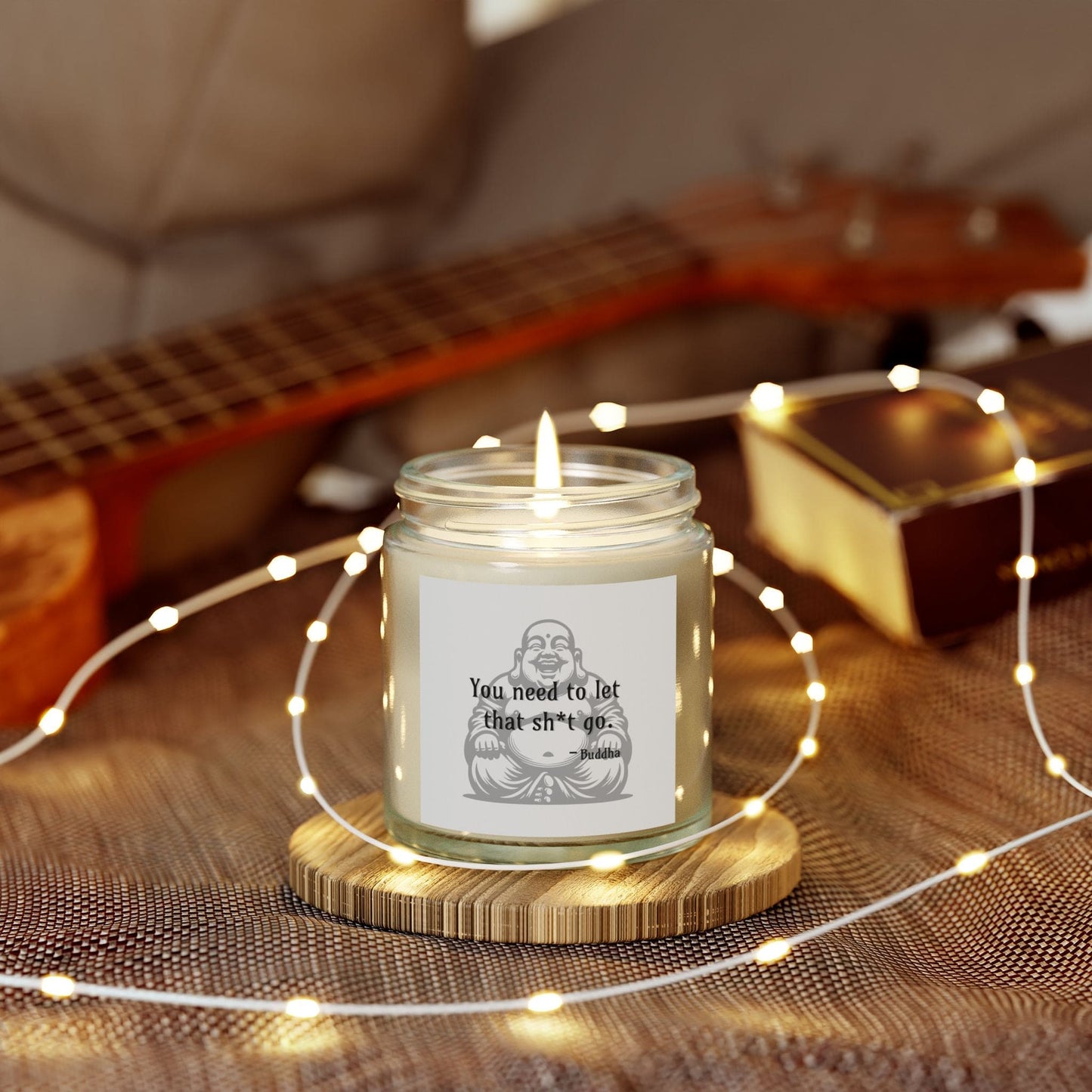 You need to let that sh*t go Buddha - Natural & Non Toxic 🌱 - Scented Candle Coconut Apricot Wax