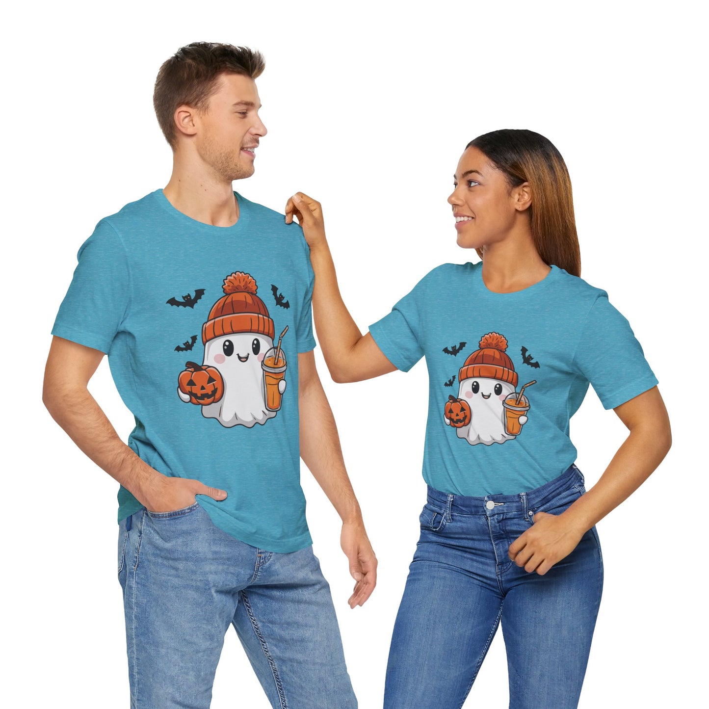 Exclusive Halloween Cute Pumpkin Spice Ghost - Sweatshirt - Fun colors 🧡🩶🩷