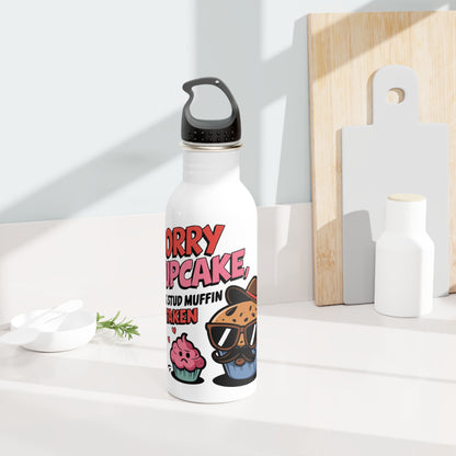 SORRY CUPCAKE - Valentine's Day - Stainless Steel Water Bottle 20oz