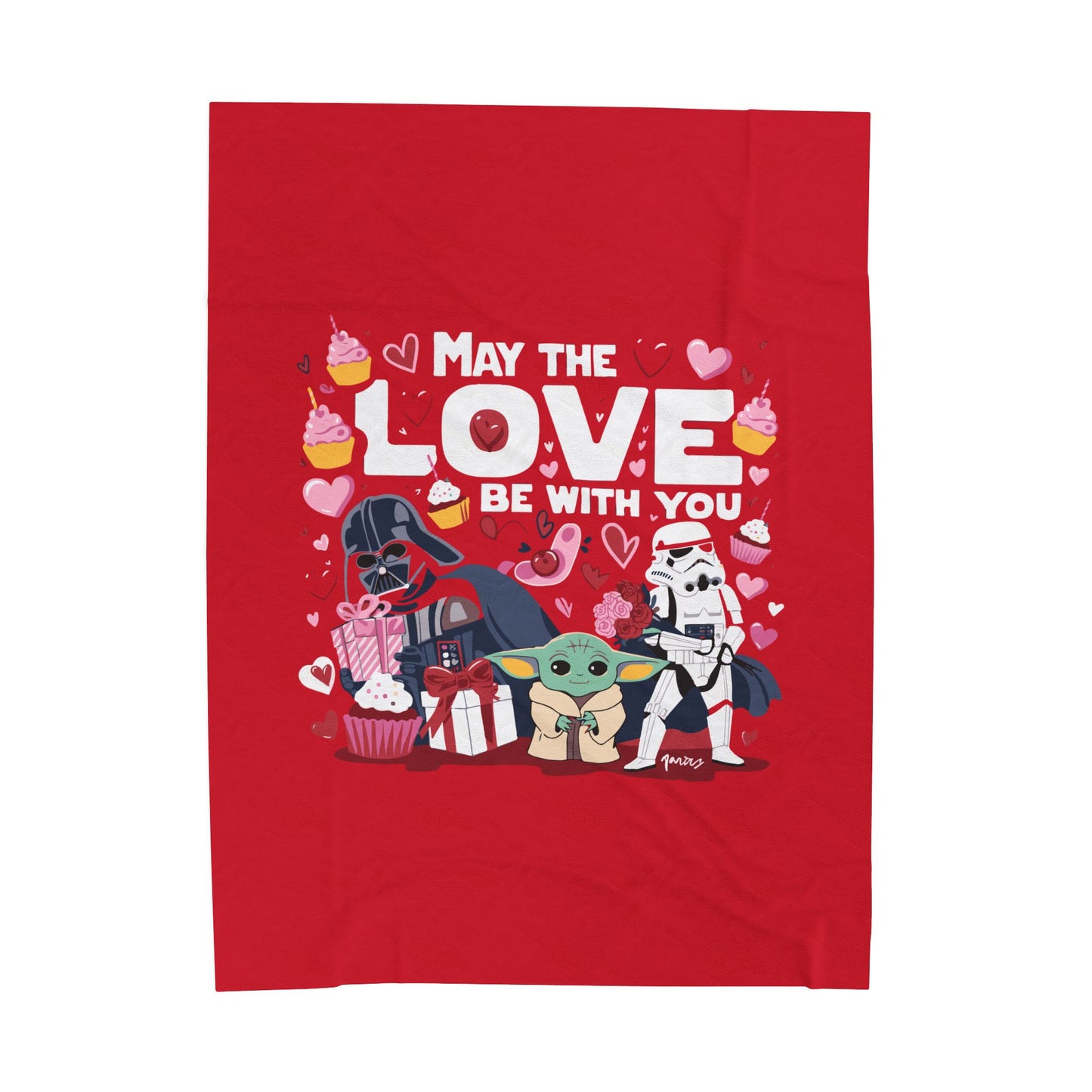 May the LOVE be with you - Velveteen Plush Blanket - Valentine's Day Special & Limited Edition