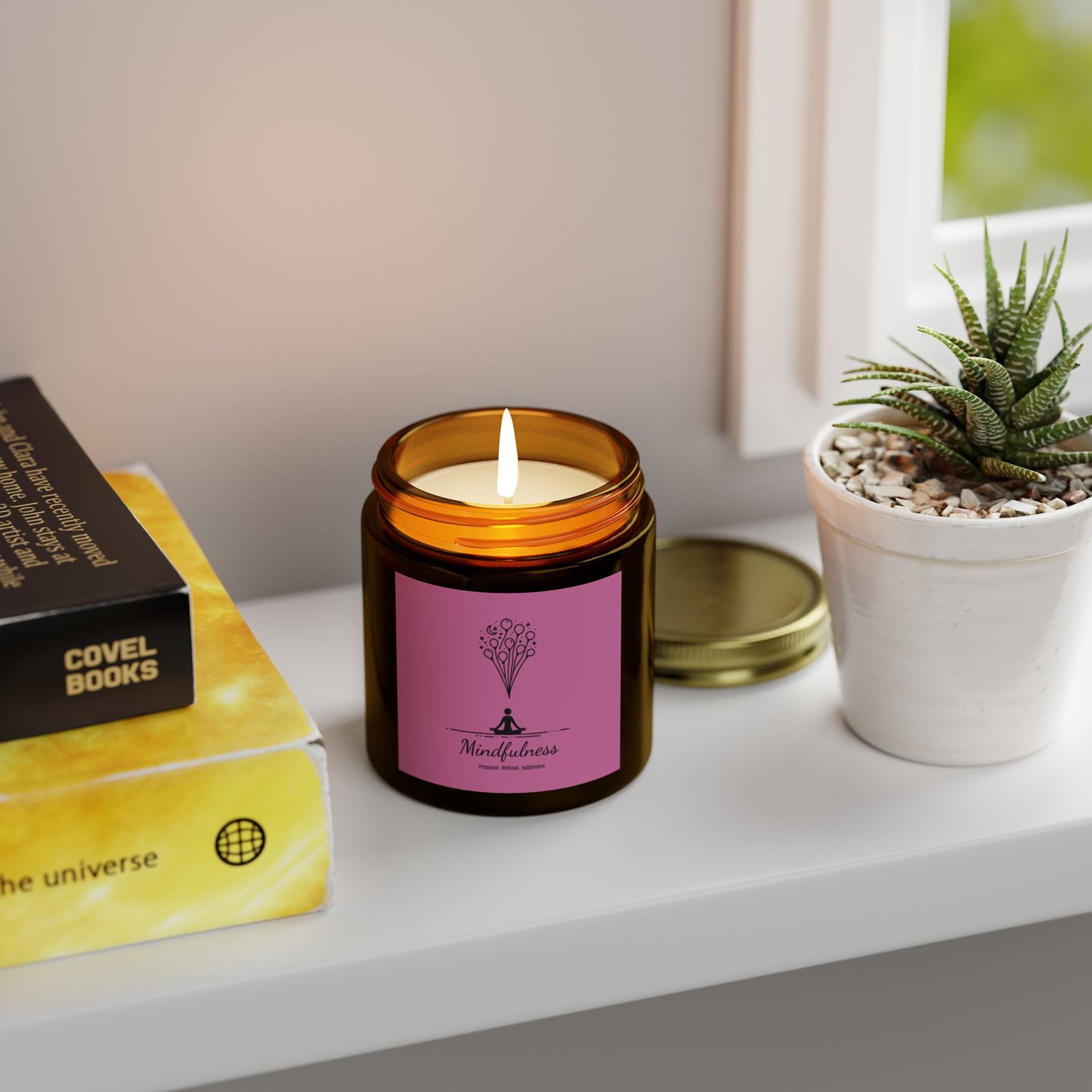 Mindfulness - Natural & Non Toxic 🌱 - Scented Candle Coconut Apricot Wax