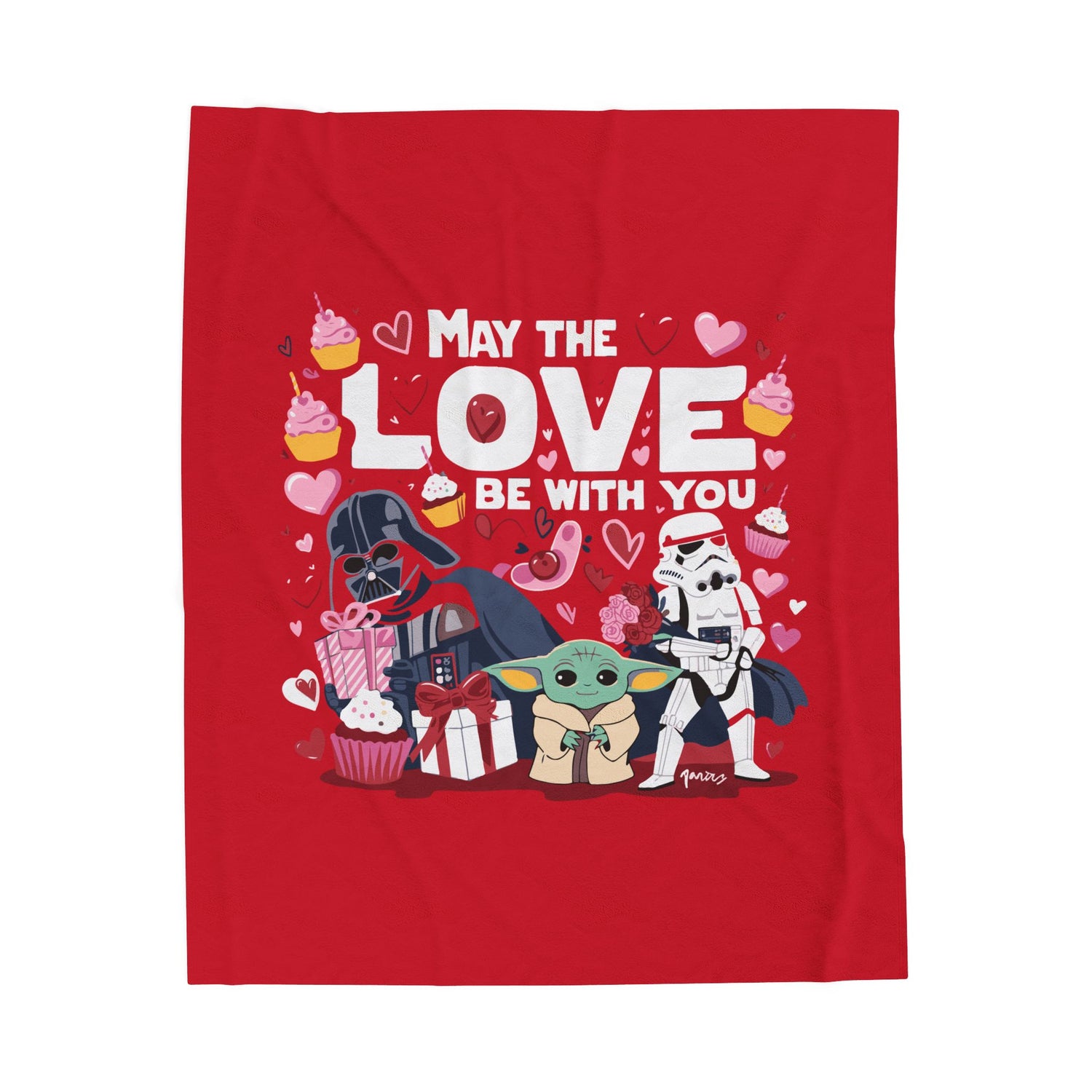 May the LOVE be with you - Velveteen Plush Blanket - Valentine's Day Special & Limited Edition