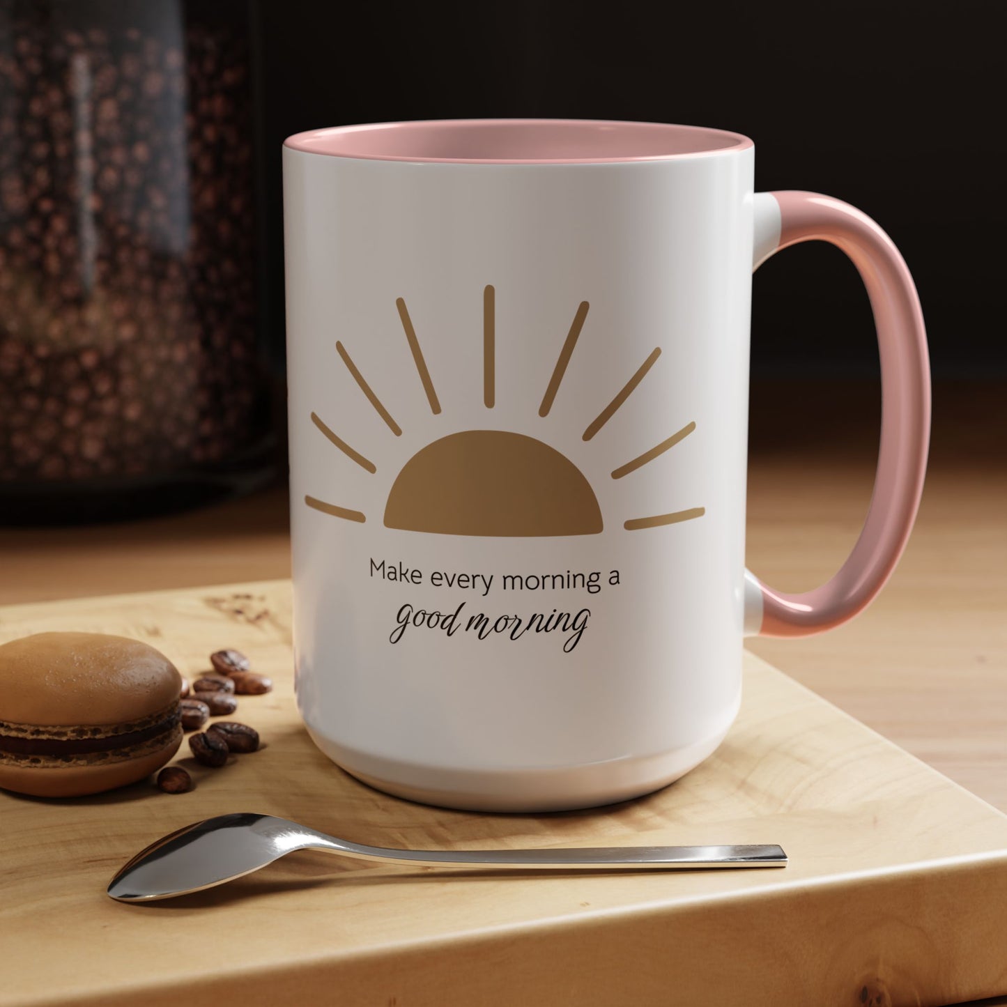 Make every morning a good morning ☀️ - Accent Coffee Mug (11, 15 oz) - Double sided design