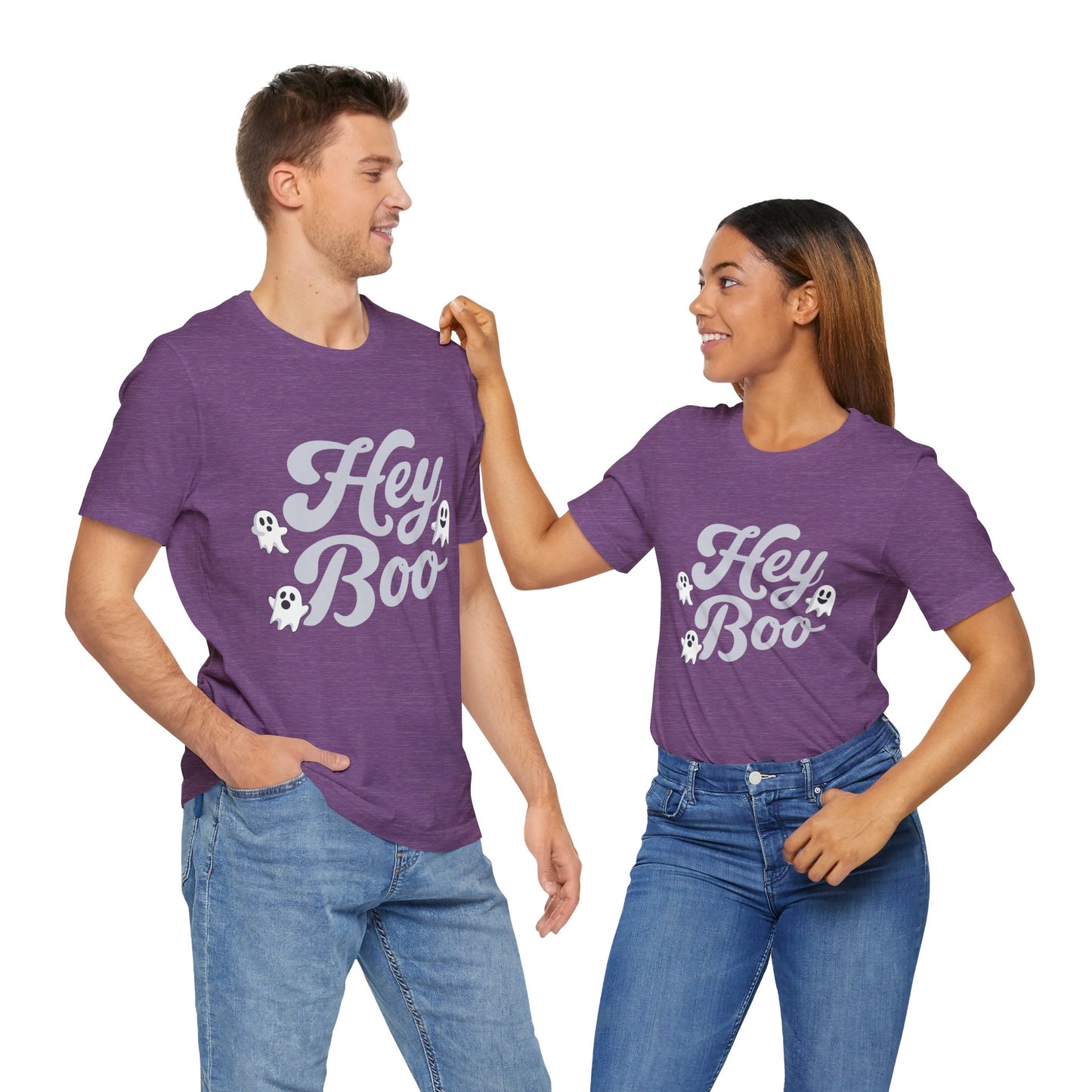Exclusive Halloween Hey Boo - T-Shirt - Fun colors 🧡🩶🩷