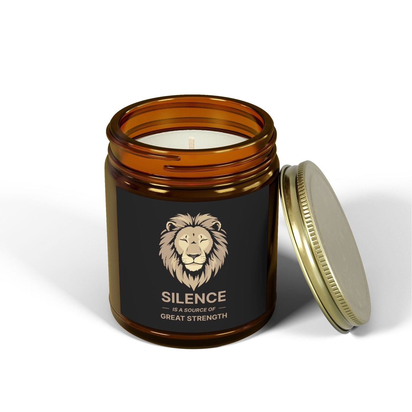 Silence is a great source of strength - Natural & Non Toxic 🌱 - Scented Candle Coconut Apricot Wax
