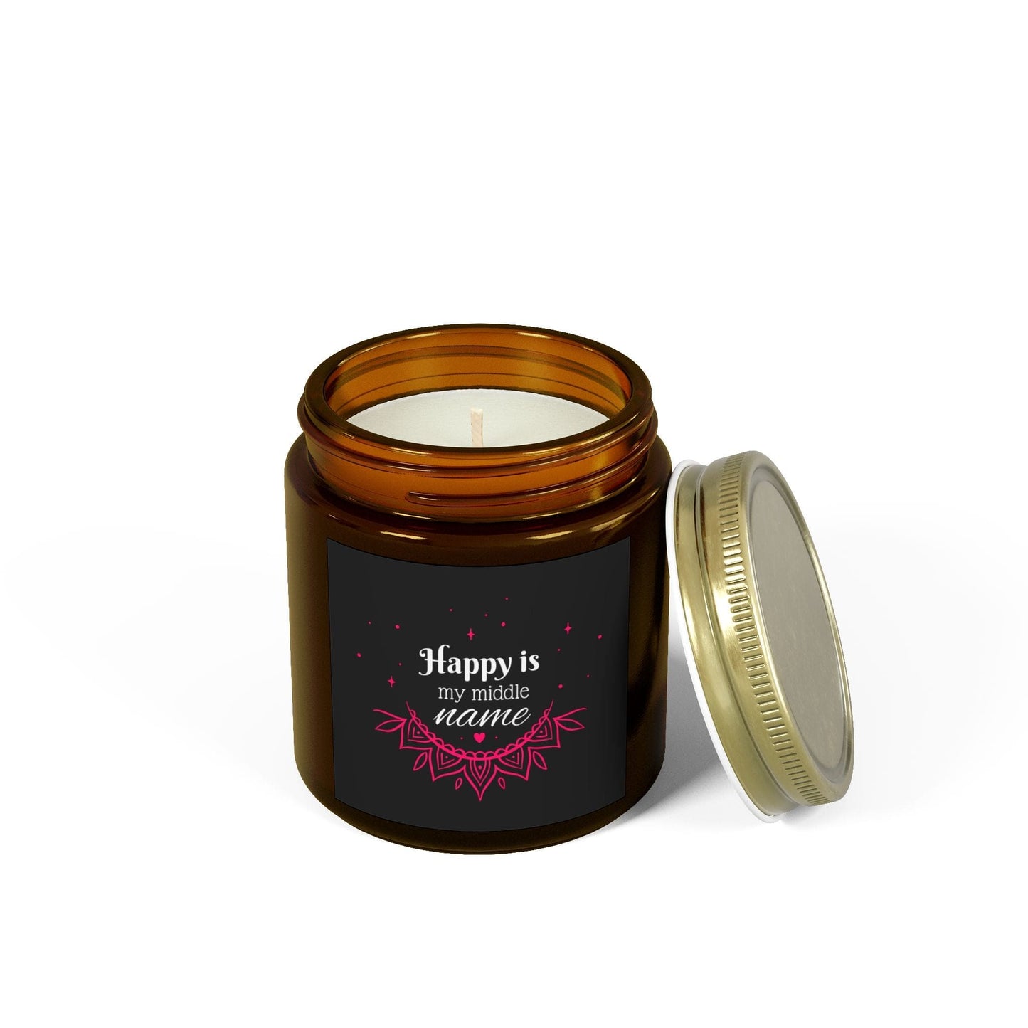 Happy is my middle name - Natural & Non Toxic 🌱 - Scented Candle Coconut Apricot Wax