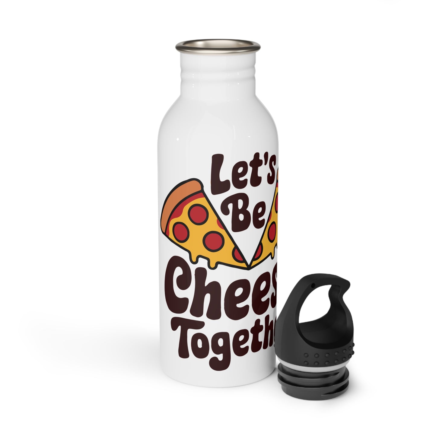 Let's Be Cheesy Together - Valentine's Day - Stainless Steel Water Bottle 20oz