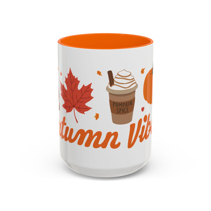 Autumn Vibes 🧡 - Accent Coffee Mug (11, 15 oz) - Wrap around design