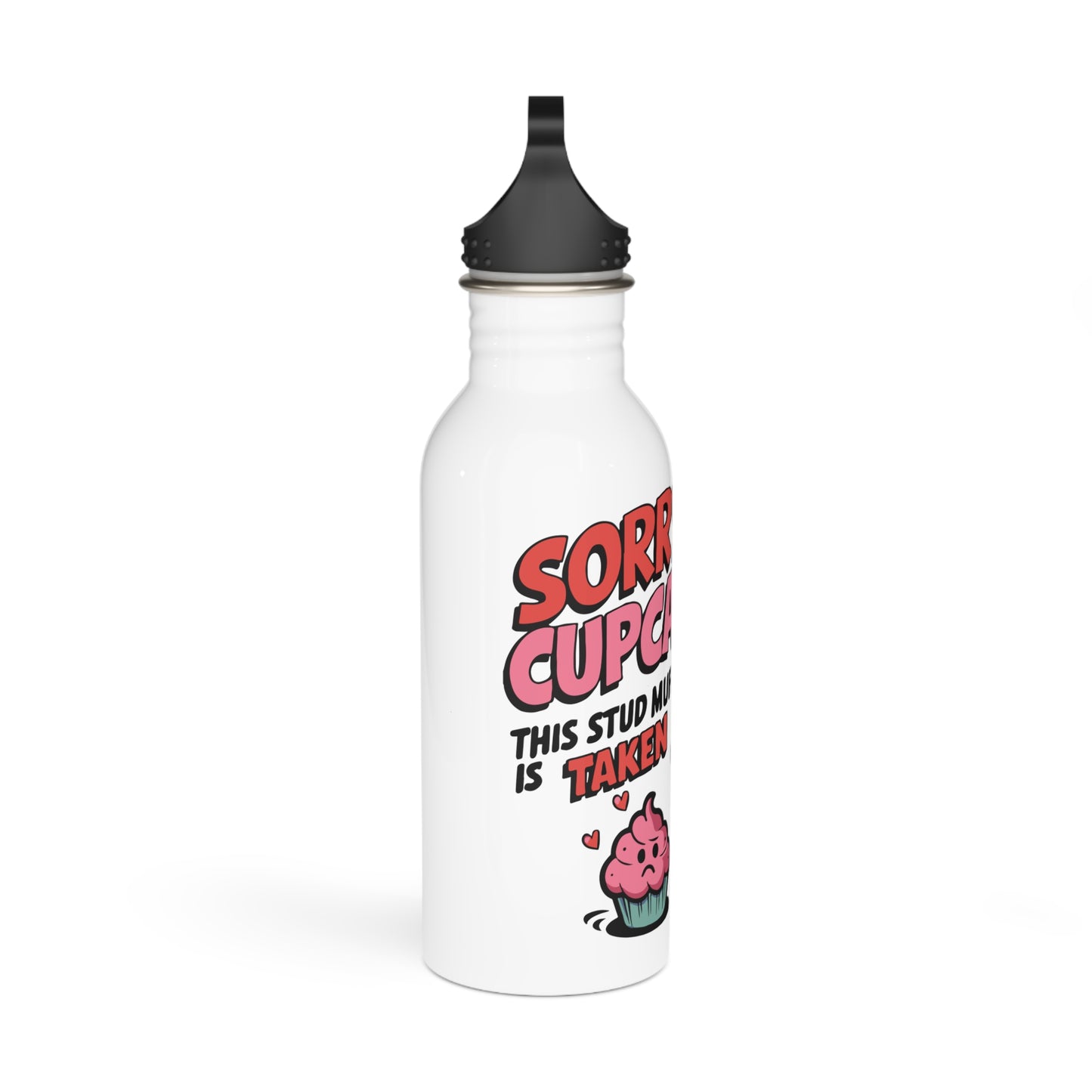 SORRY CUPCAKE - Valentine's Day - Stainless Steel Water Bottle 20oz