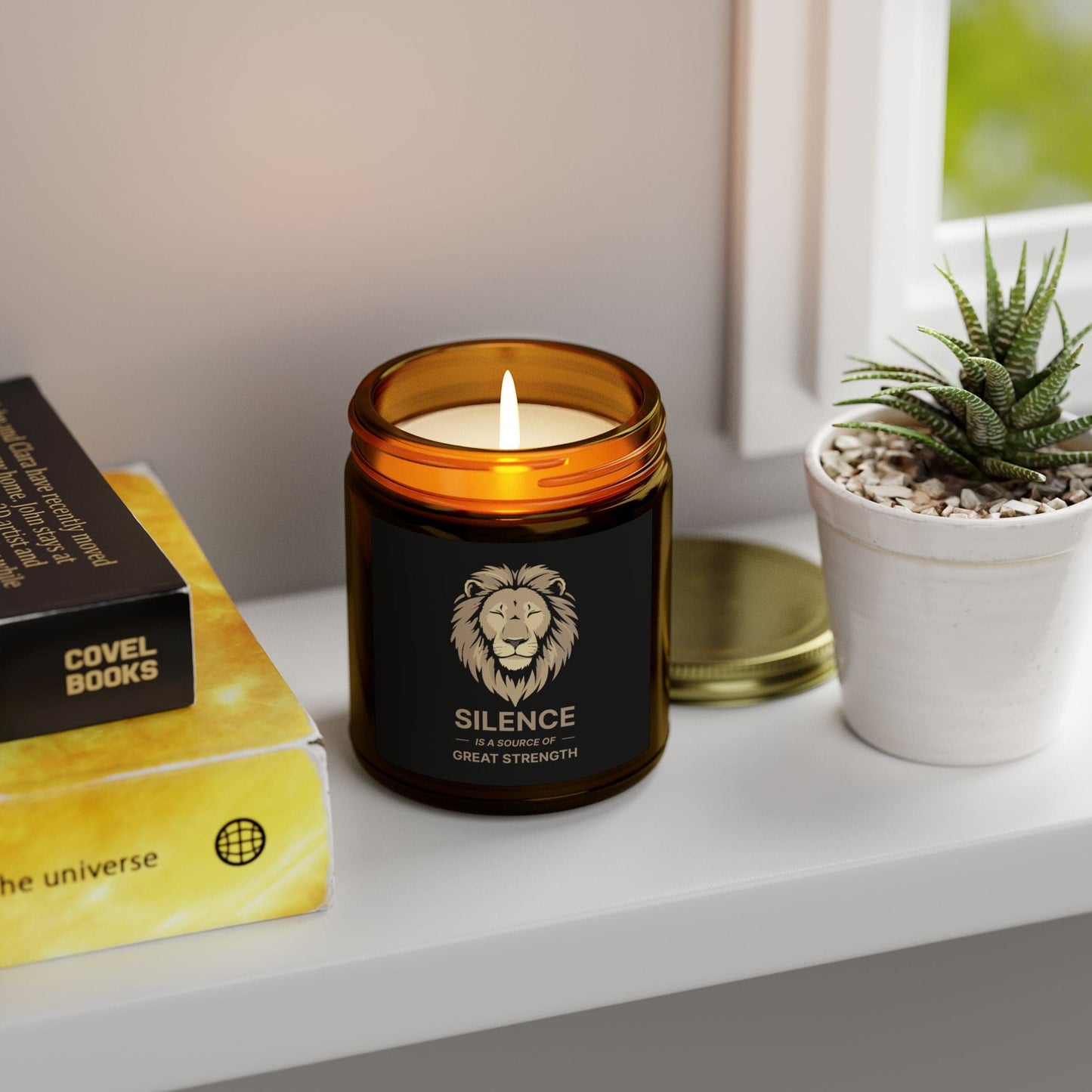 Silence is a great source of strength - Natural & Non Toxic 🌱 - Scented Candle Coconut Apricot Wax