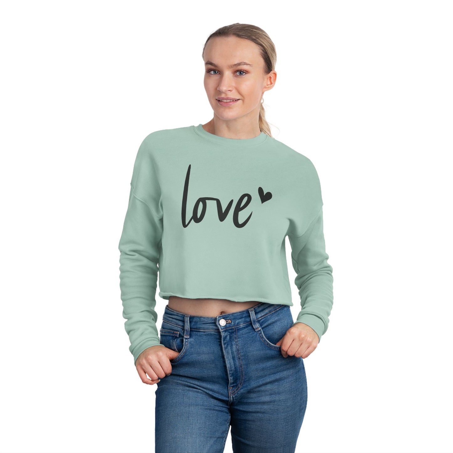 Love - Valentine's Day Women's Cropped Sweatshirt - Limited Edition