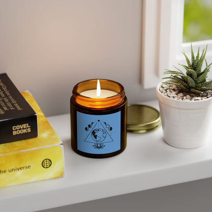 Triangle Moon Phase & Lotus - Natural & Non Toxic 🌱 - Scented Candle Coconut Apricot Wax