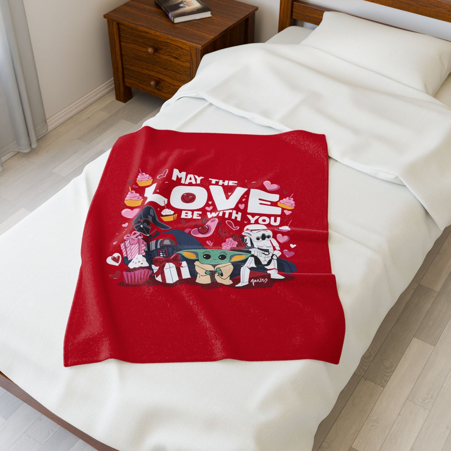 May the LOVE be with you - Velveteen Plush Blanket - Valentine's Day Special & Limited Edition