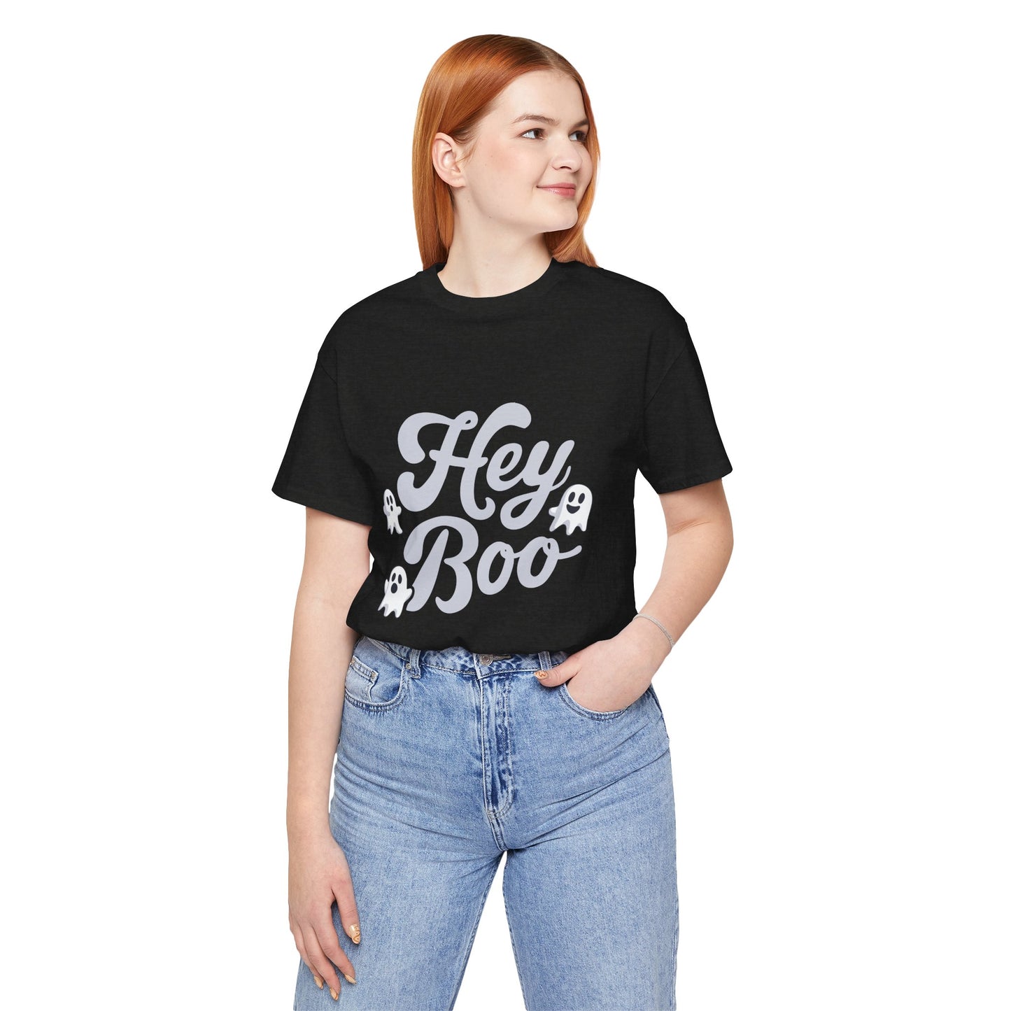 Exclusive Halloween Hey Boo - T-Shirt - Fun colors 🧡🩶🩷