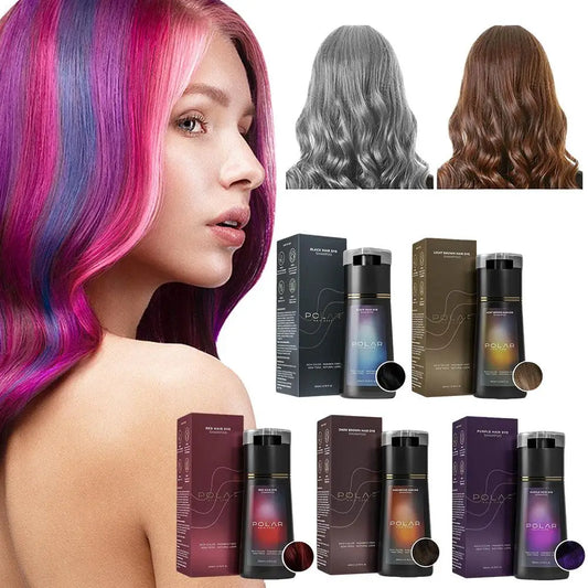 High-end 200ml Hair Dye Shampoo Quick Coloring Hair Dye Long Lasting Nourish Hair Dye Coloring Shampoo for Men Women Hair Care