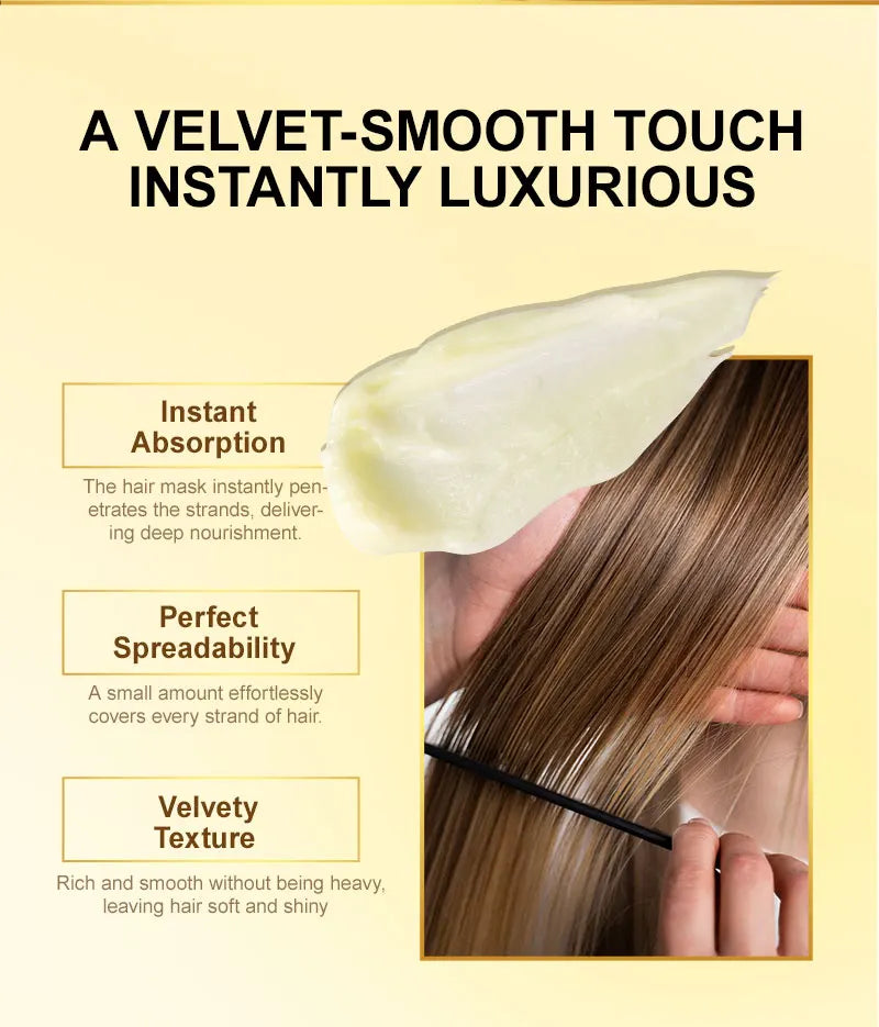 PURC Argan Oil Hair Mask Smoothing Nourishing Repair Damaged Frizz Conditioning Collagen Hair Treatment Hair Care