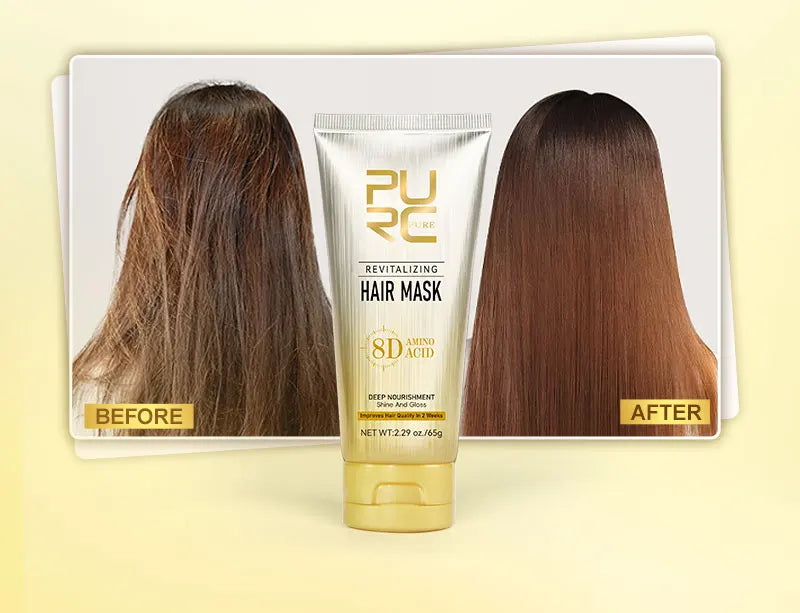 PURC Argan Oil Hair Mask Smoothing Nourishing Repair Damaged Frizz Conditioning Collagen Hair Treatment Hair Care