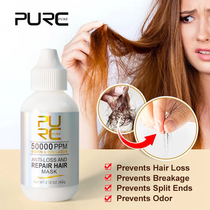 PURC Smoothing Hair Serum & Biotin Hair Mask Set